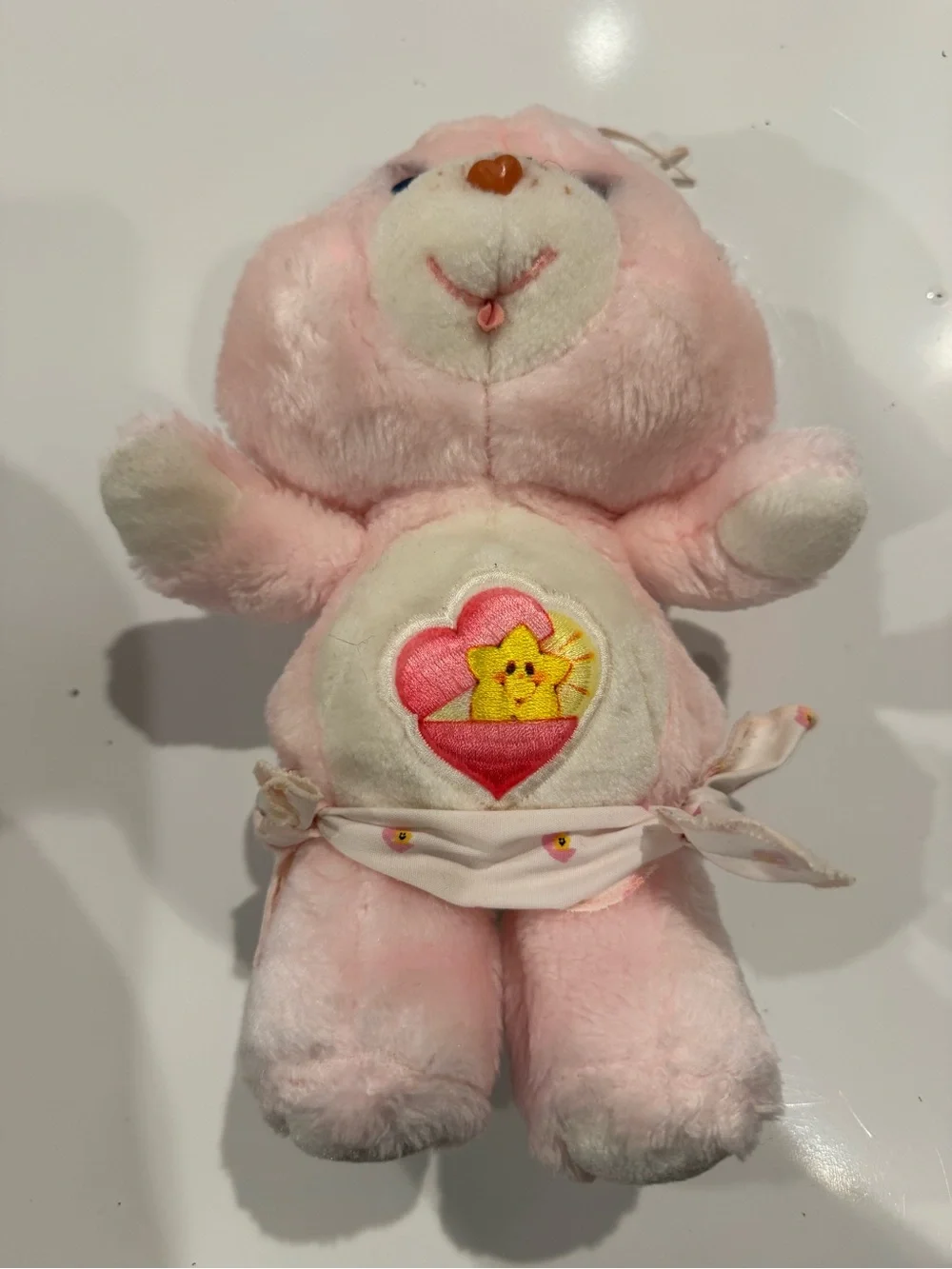 Vintage Care Bears Baby Hugs Pastel Stuffed Plush Care Bear Kenner 1983